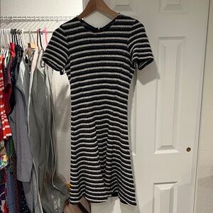 Theory Navy and Cream Striped Mini Dress size 0